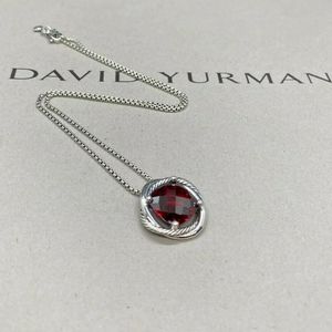 David Yurman Infinity 14mm Garnet Necklace